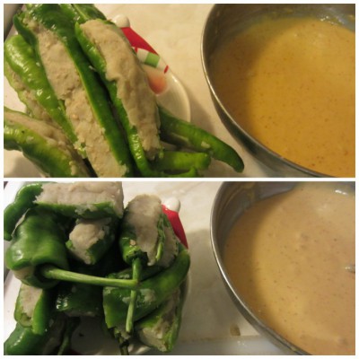 Prepare stuff chilies