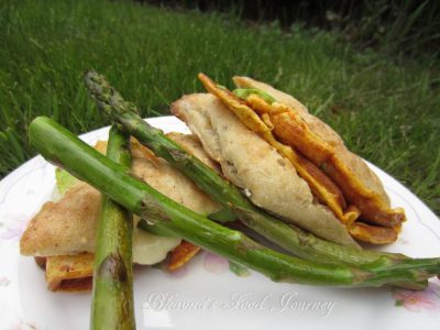 Panini with omelette and avocado