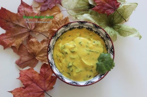 Besan methi sabji