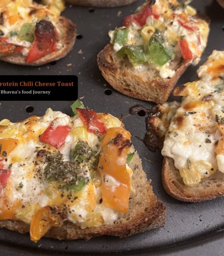High Protein Chili Cheese toast