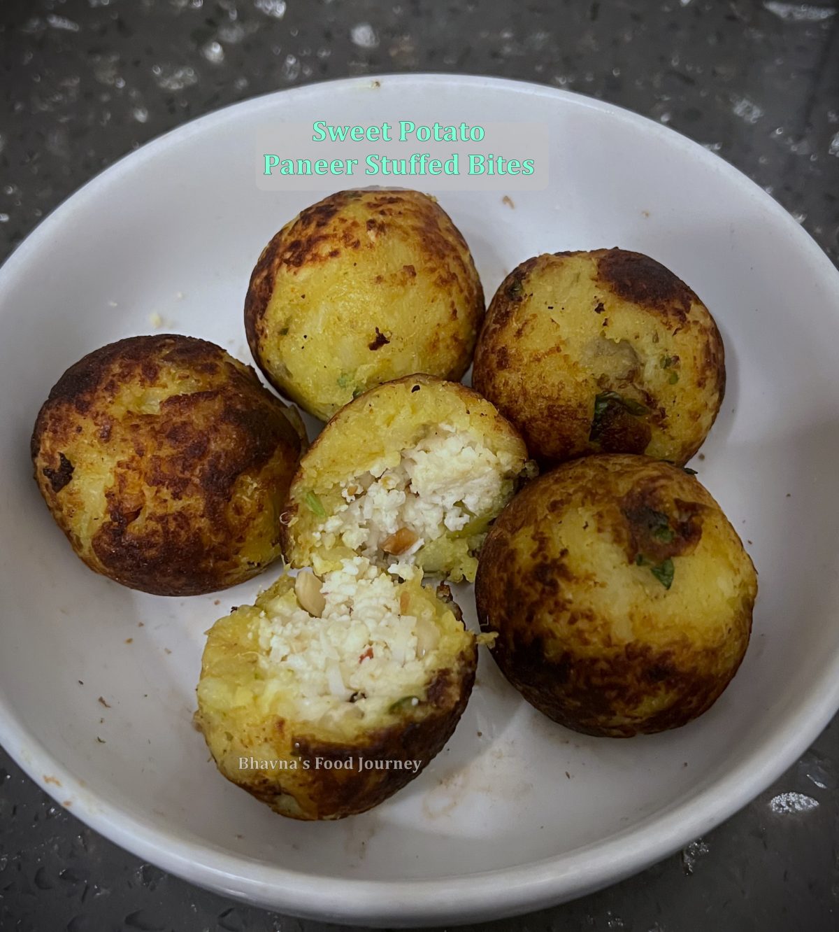 Sweet Potato Paneer Stuffed Bites
